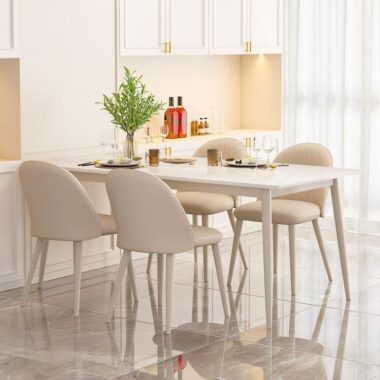 Modern home ceramic rectangular dining table with factory-direct design