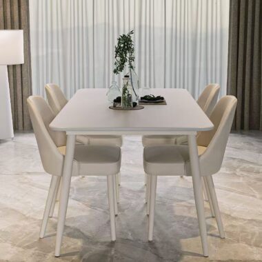 Modern home ceramic rectangular dining table with factory-direct design