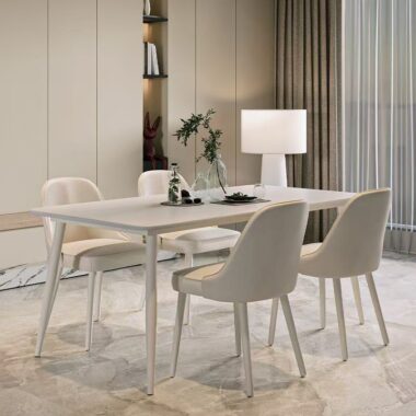 Modern home ceramic rectangular dining table with factory-direct design