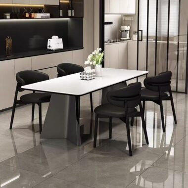 Modern Italian rectangular ceramic dining table for small homes