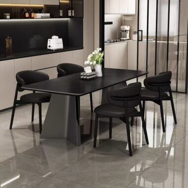Modern Italian rectangular ceramic dining table for small homes