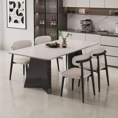 Modern Italian rectangular ceramic dining table for small homes