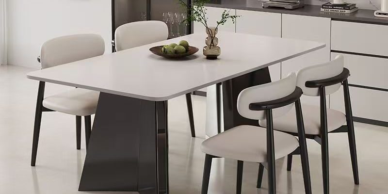 Modern Italian rectangular ceramic dining table for small homes
