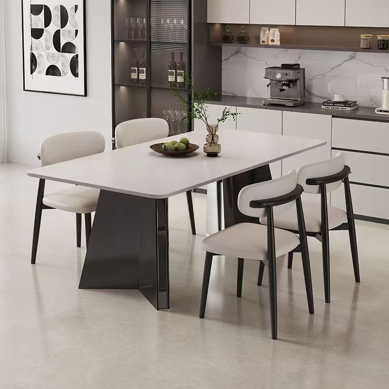 Modern Italian rectangular ceramic dining table for small homes