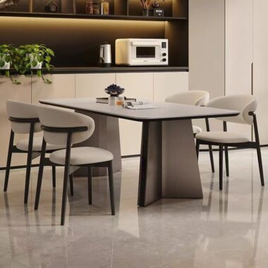 Modern Italian rectangular ceramic dining table for small homes