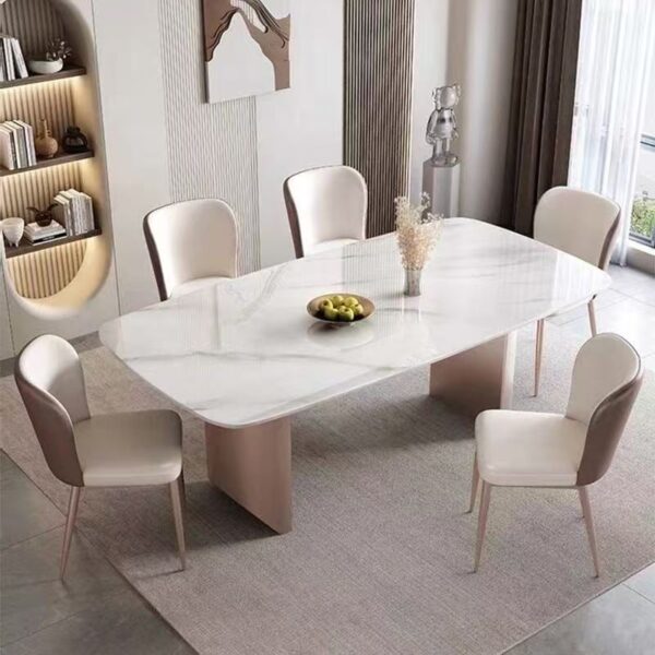 Modern Italian-style rectangular ceramic dining table for homes