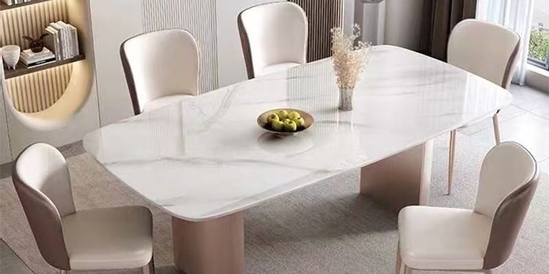 Modern Italian-style rectangular ceramic dining table for homes