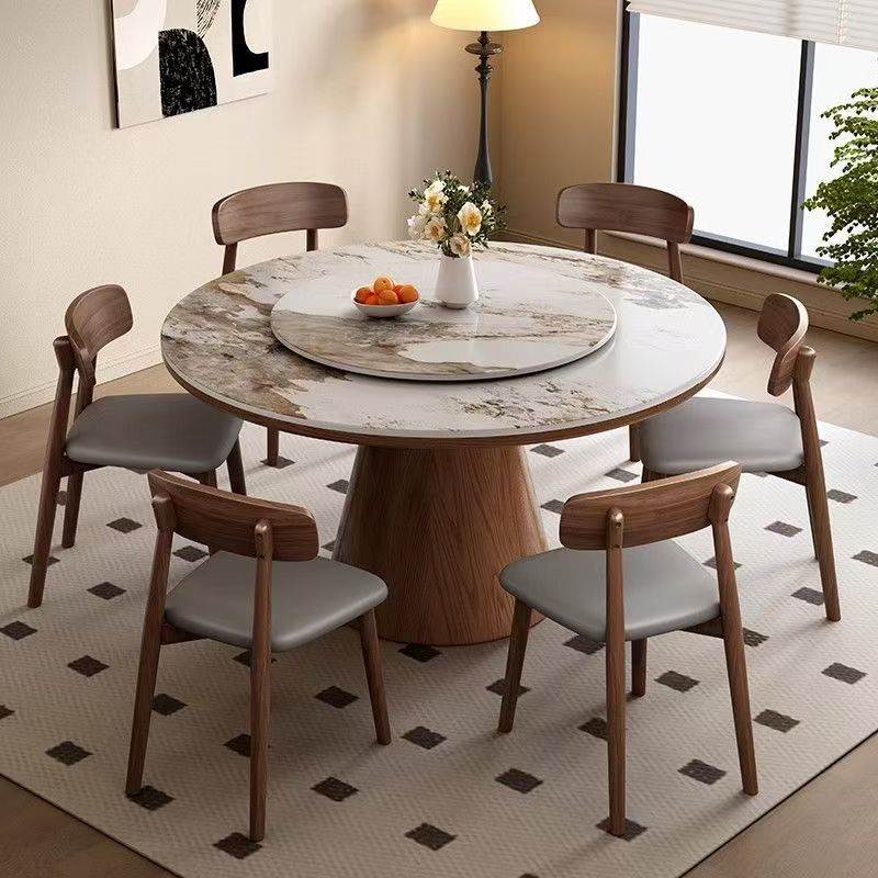 modern luxury high-end round ceramic dining table design