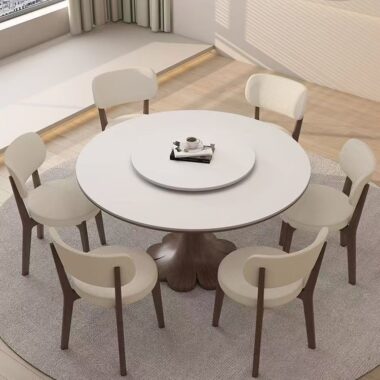 Modern Oriental round ceramic dining table for homes