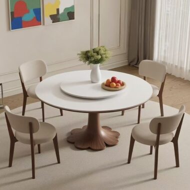 Modern Oriental round ceramic dining table for homes