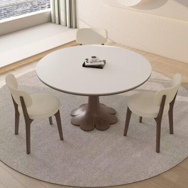 Modern Oriental round ceramic dining table for homes