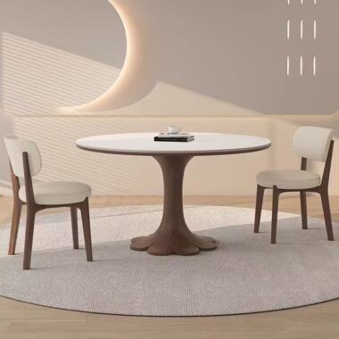 Modern Oriental round ceramic dining table for homes