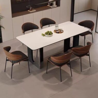 Modern vintage rectangular ceramic dining table for home use