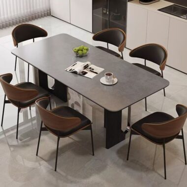 Modern vintage rectangular ceramic dining table for home use