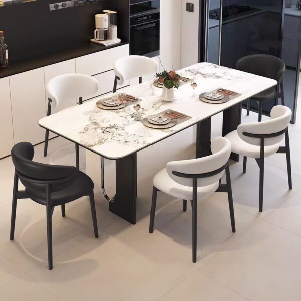 Modern vintage rectangular ceramic dining table for home use