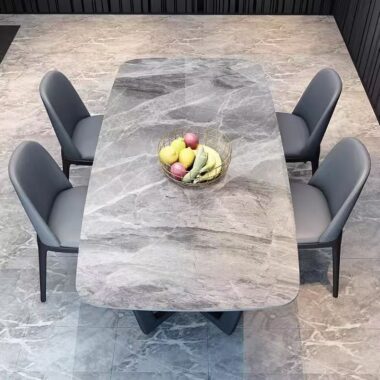 Nordic modern ceramic rectangular dining table for home use