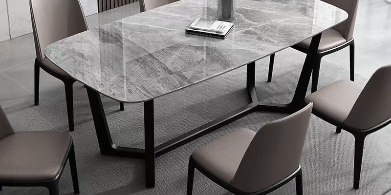 Nordic modern ceramic rectangular dining table for home use