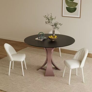 High-end Nordic modern round ceramic dining table for homes
