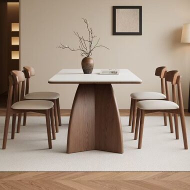 Vintage Italian minimalist rectangular ceramic dining table for homes