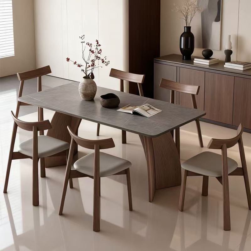 Vintage Italian minimalist rectangular ceramic dining table for homes