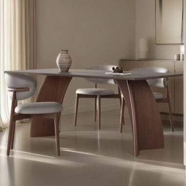 Vintage Italian minimalist rectangular ceramic dining table for homes